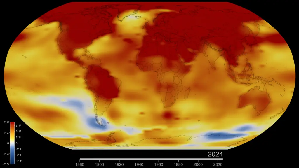 Aumentan las temperaturas: La NASA confirma que el 2024 fue el año más cálido registrado