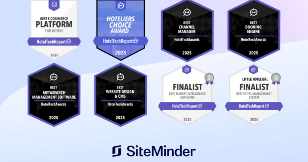 SiteMinder Dominates at 2025 HotelTechAwards with Continued Leadership in eCommerce