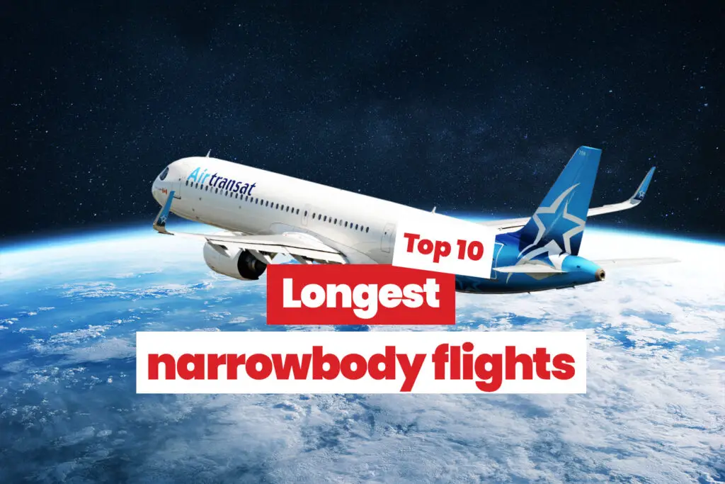 Top 10 longest narrowbody flights in 2025